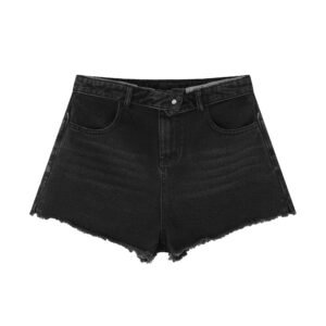 Vintage Wash High-Rise Denim Shorts