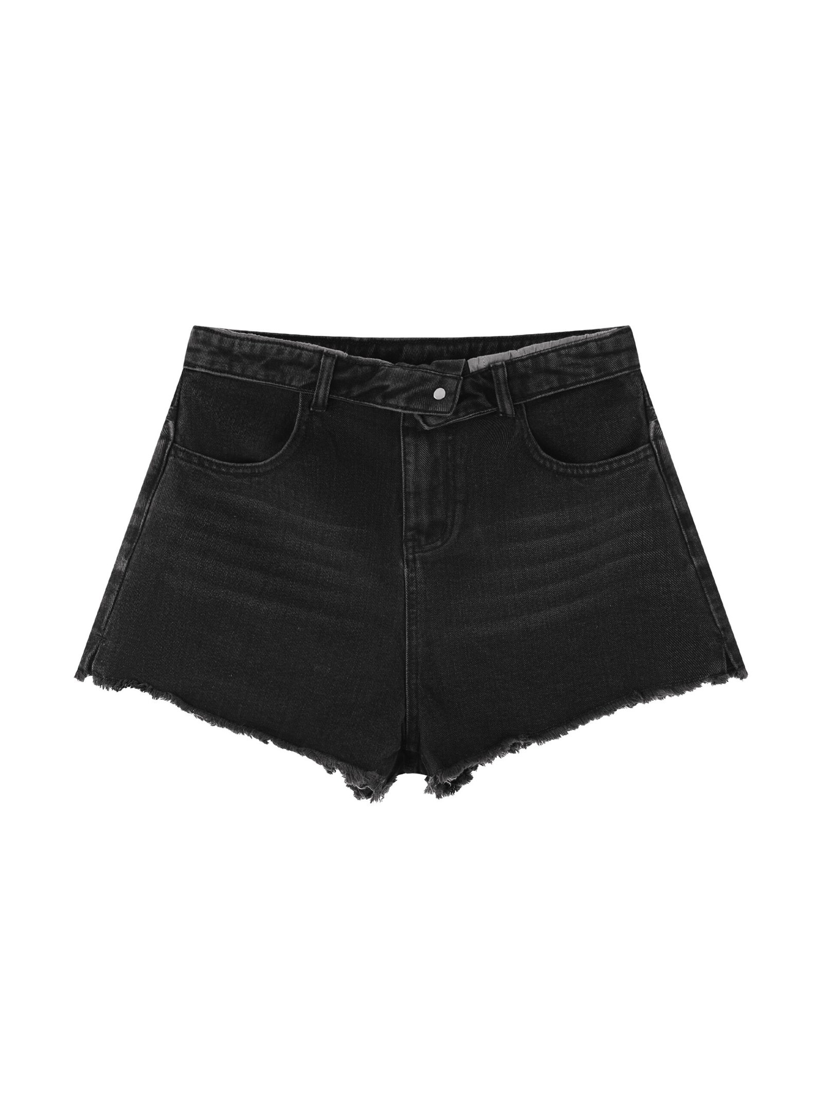 Vintage Wash High-Rise Denim Shorts