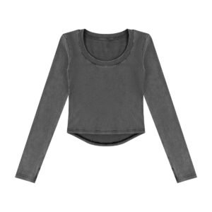 Vintage Wash Crop Long-Sleeve