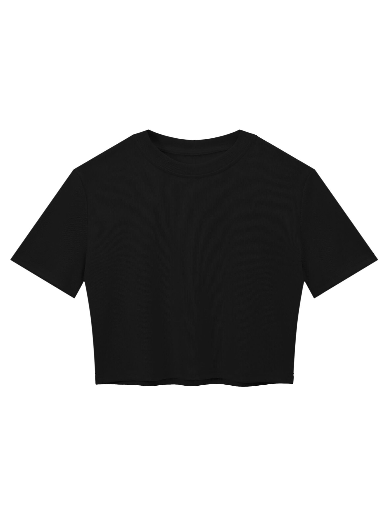 Slim Ribbed Crop Tee